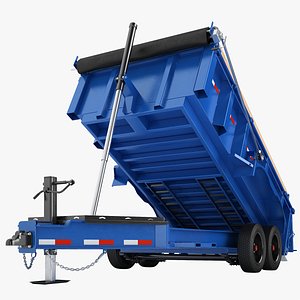 Dump Trailer Open 01 3D