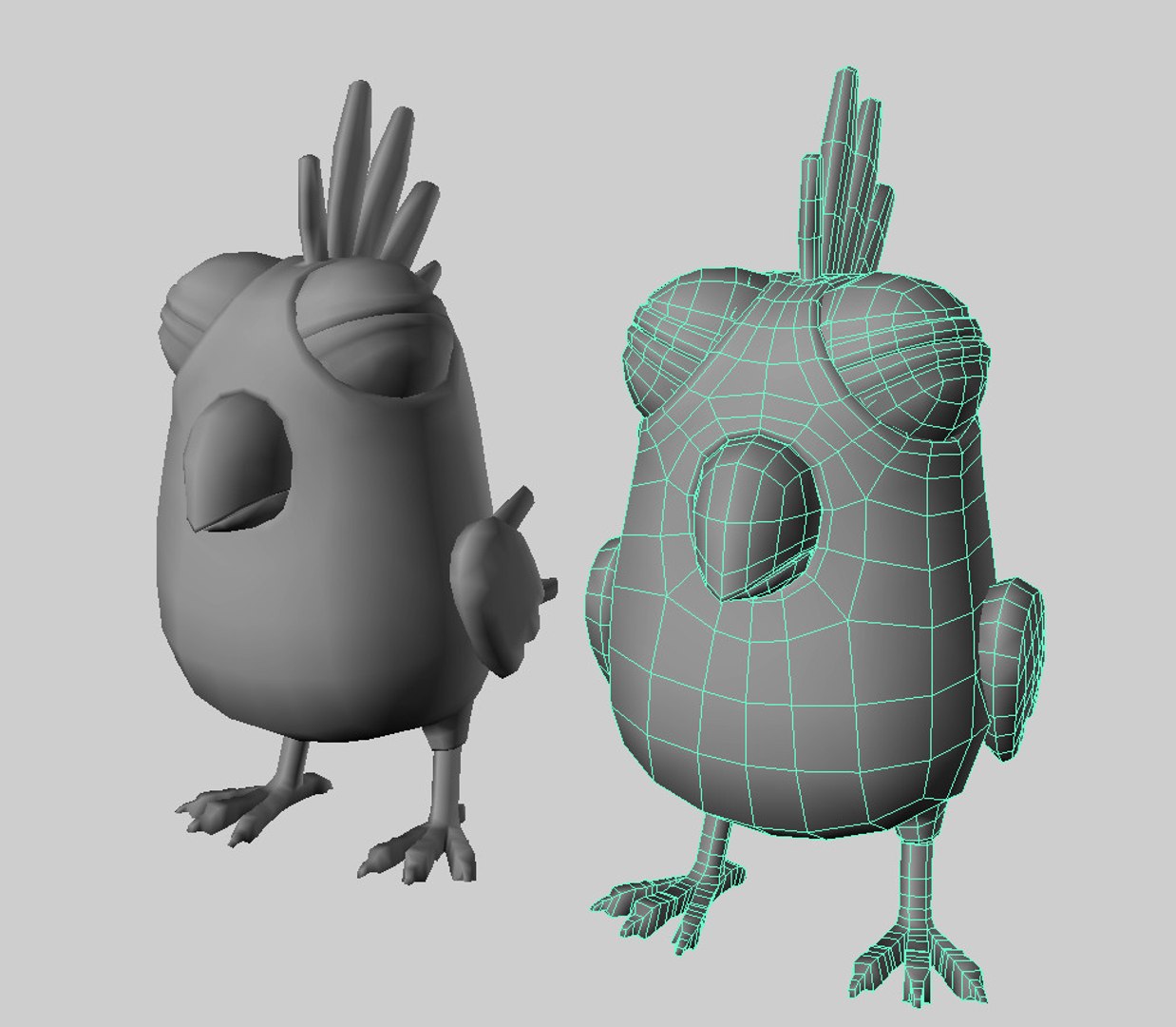 3d Model Cartoon Bird