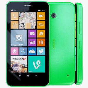 3d nokia lumia 630 green