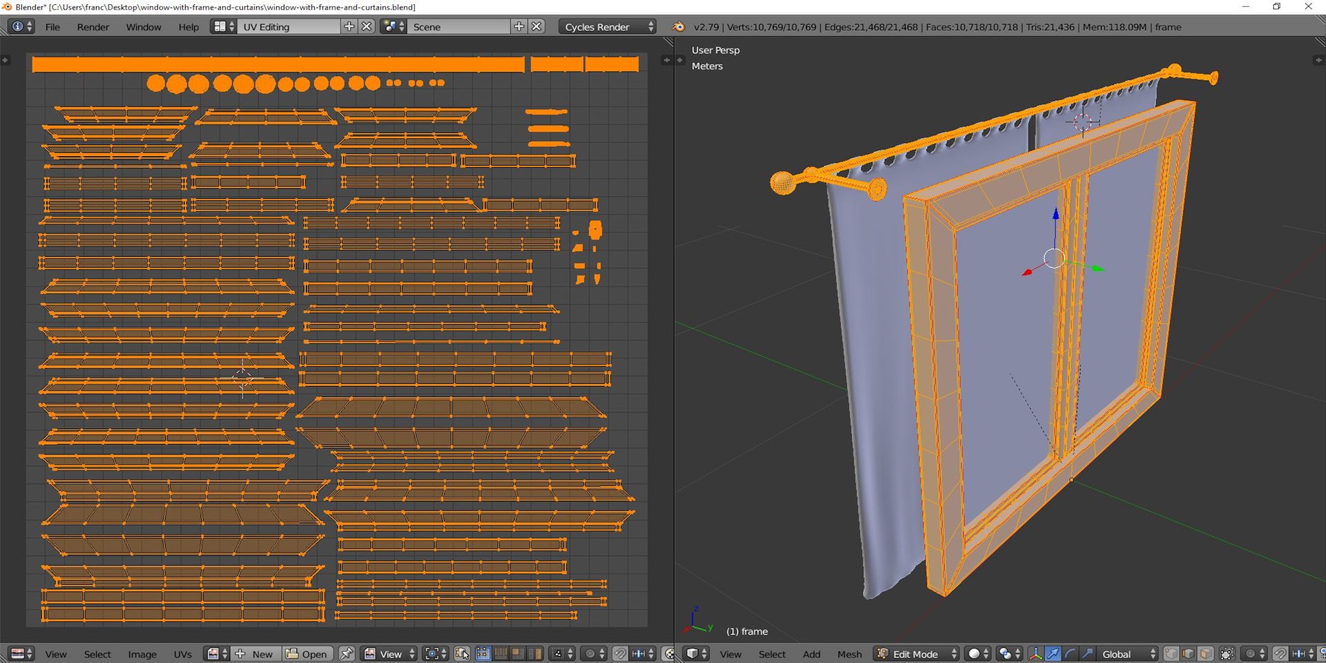 Window Frame Curtains 3d Max