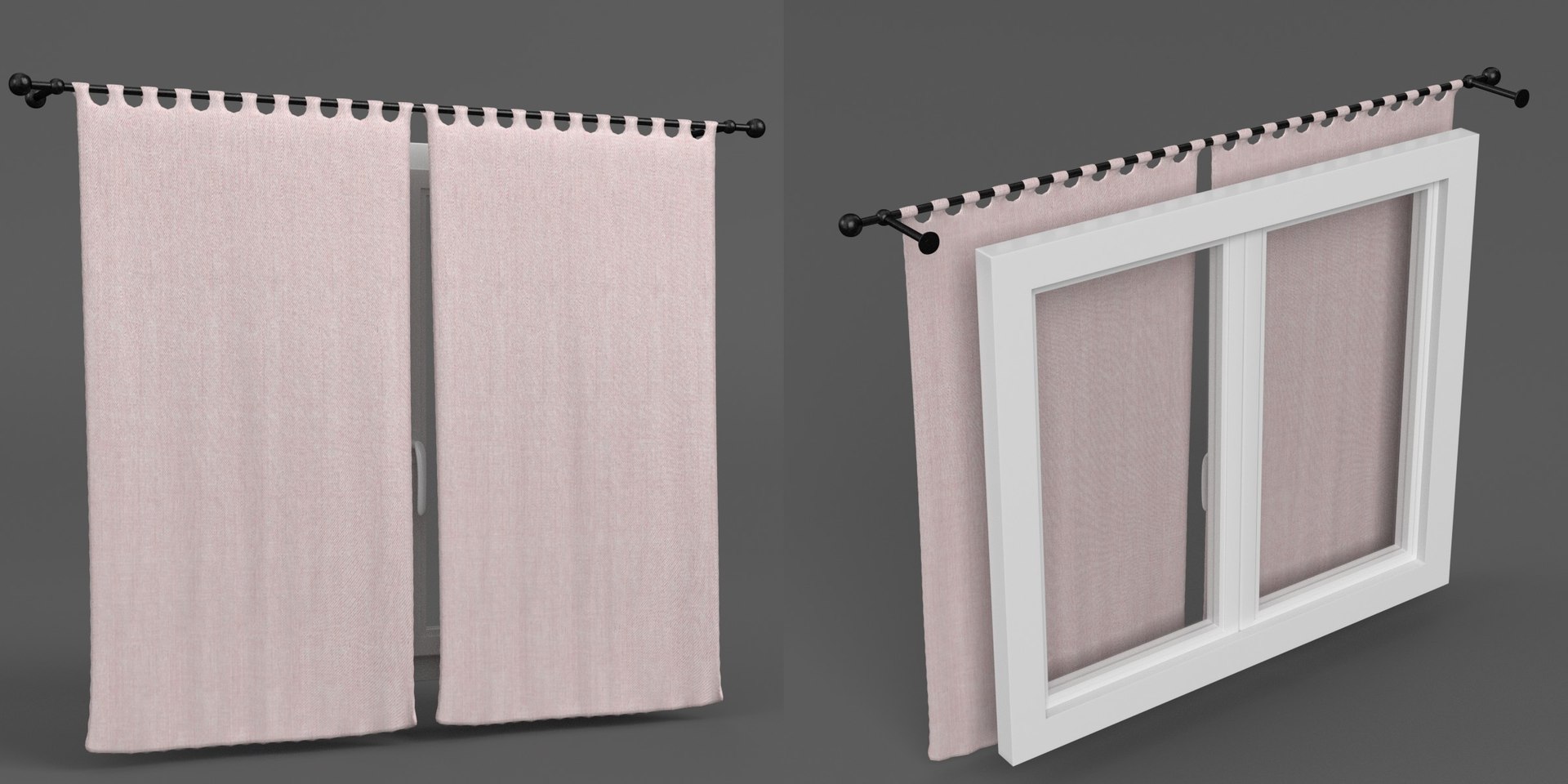Window Frame Curtains 3d Max