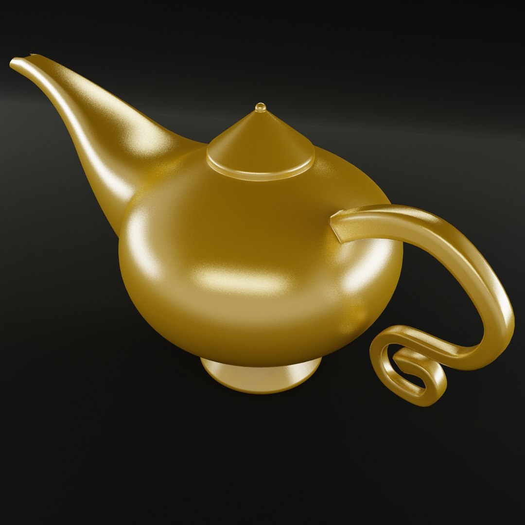 3d Aladdin Magic Lamp Model