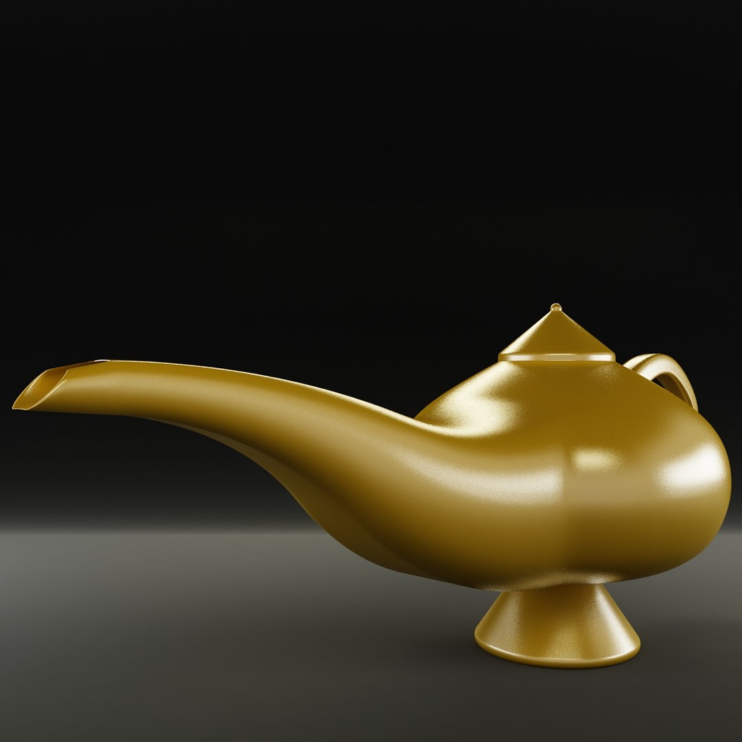 3d Aladdin Magic Lamp Model