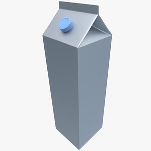 3d milk carton model