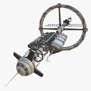 Sci-fi Space Station Habitat Carrier 4K