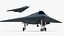 TAI Anka-3 Flying Wing UCAV Design Dark Blue Rigged for Maya