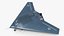 TAI Anka-3 Flying Wing UCAV Design Dark Blue Rigged for Maya