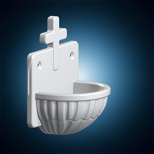3D Holy Water Wall Font 3D Print Model model