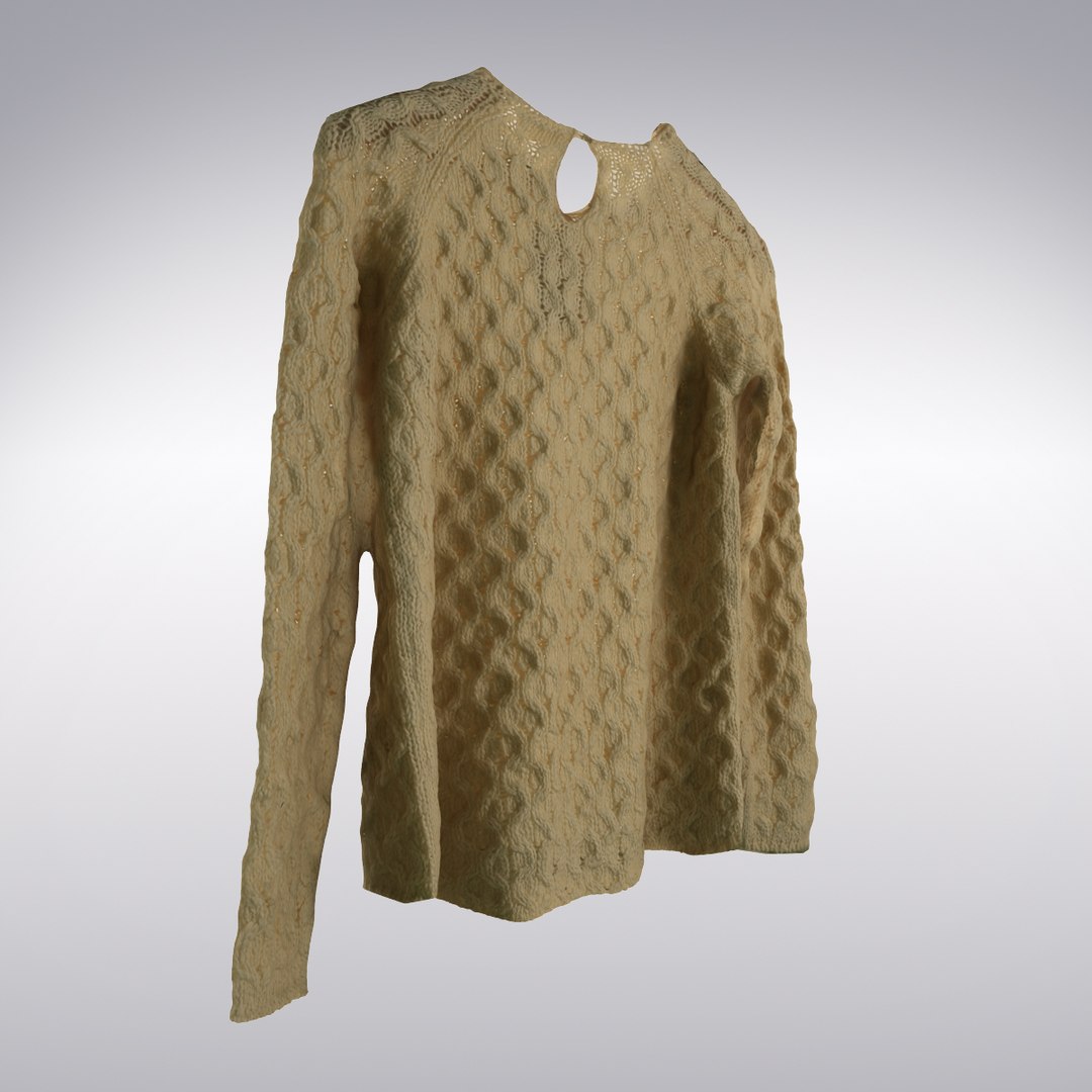 Women S Natural Wool 3d Max