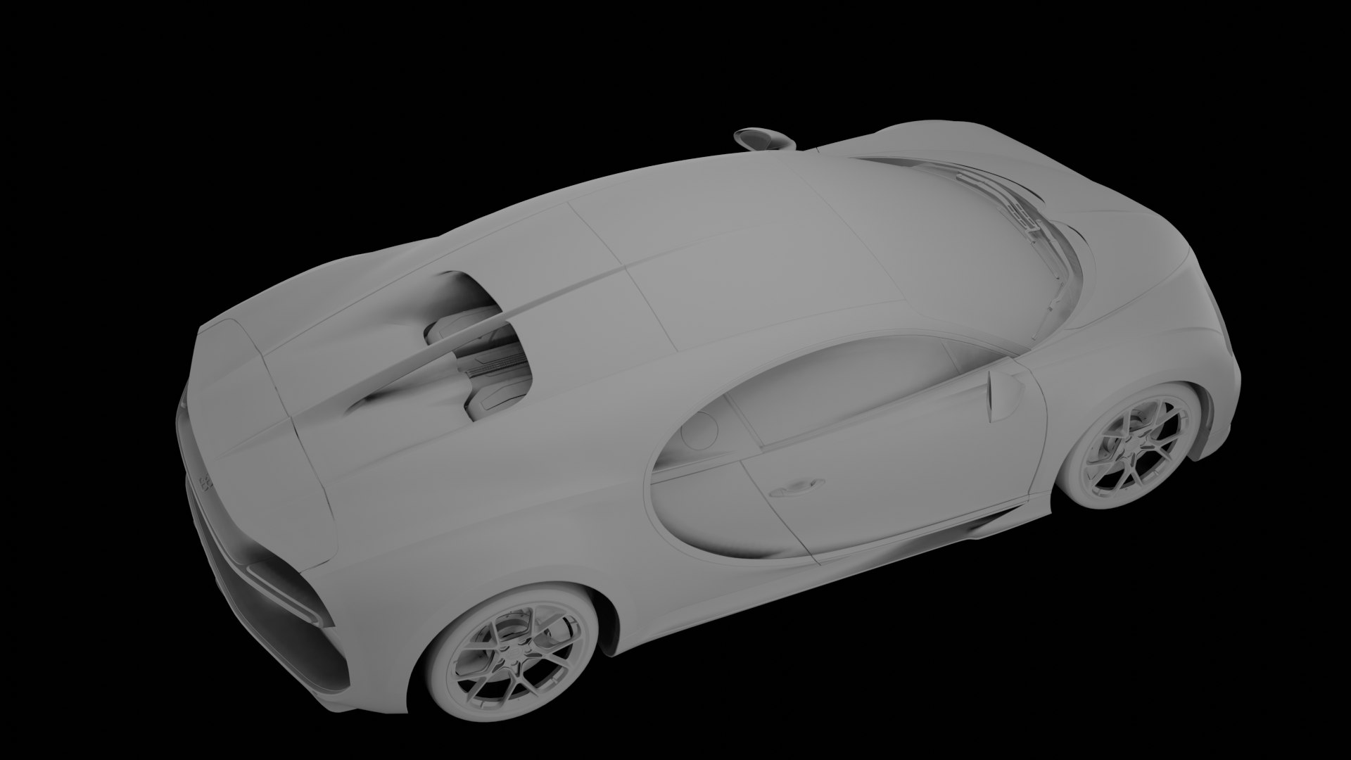 3D Bugatti Chiron High-Detail Supercar 3D Model Clean Topology Game ...