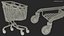 3D Shopping Carts and Baskets Collection Collection