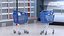3D Shopping Carts and Baskets Collection Collection