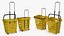 3D Shopping Carts and Baskets Collection Collection