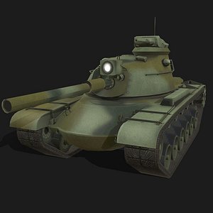 3D model m48 patton tank