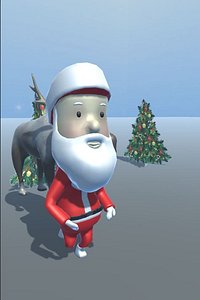 santa games animation 3D model