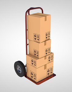 handtruck dolly 3D model