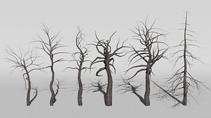 Low Poly Spooky Trees