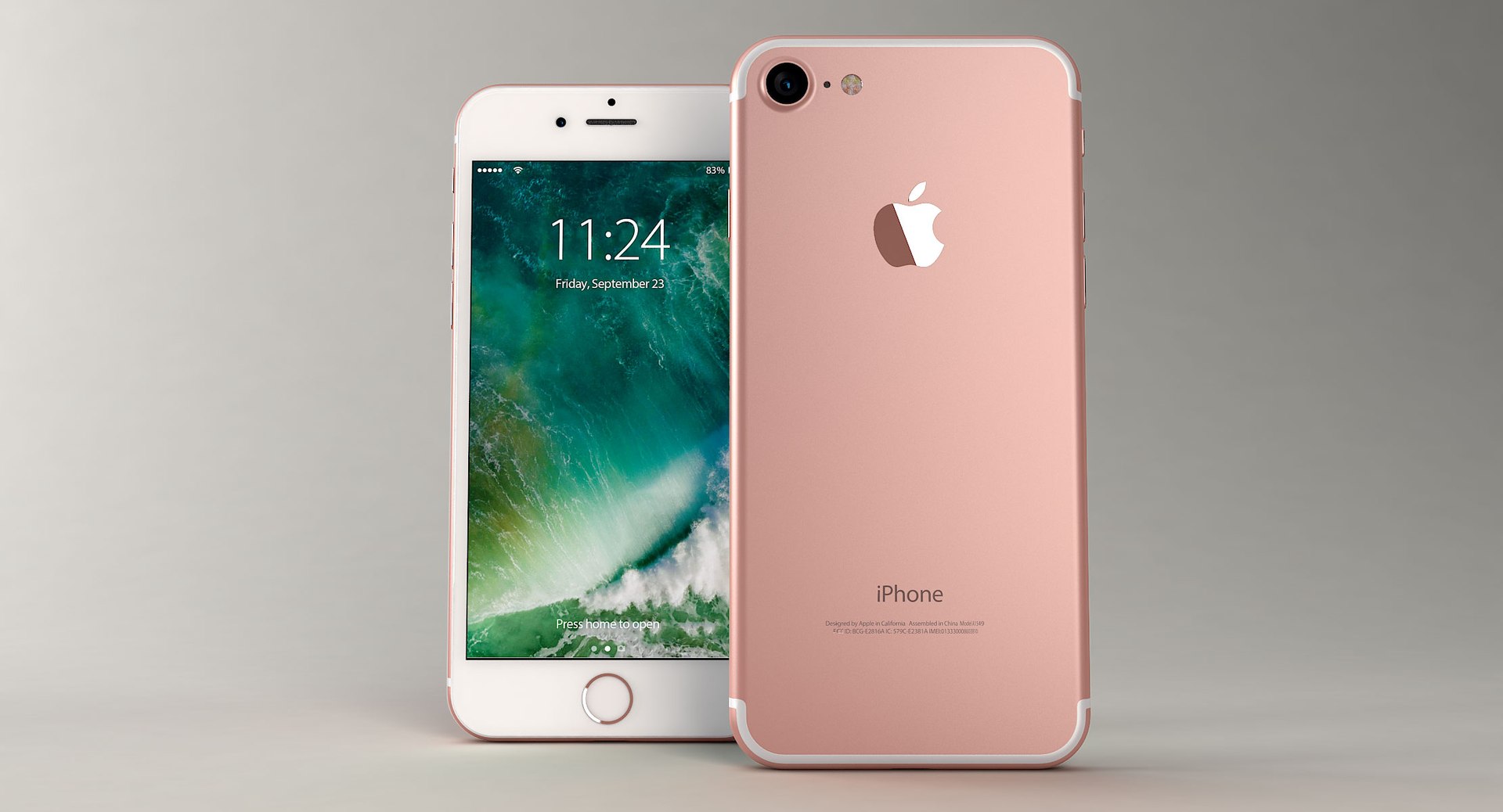 Iphone Rosegold Mobile Phone 3d Model