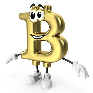Cartoon bitcoin