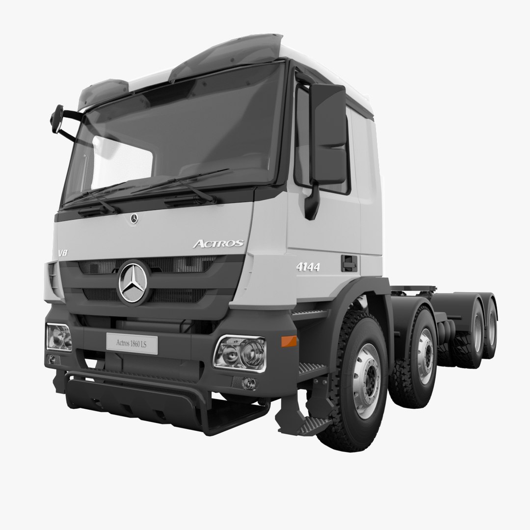 MERCEDES ACTROS MP3 V6 2536 EURO 5 6X2 BOX 3D Model - TurboSquid