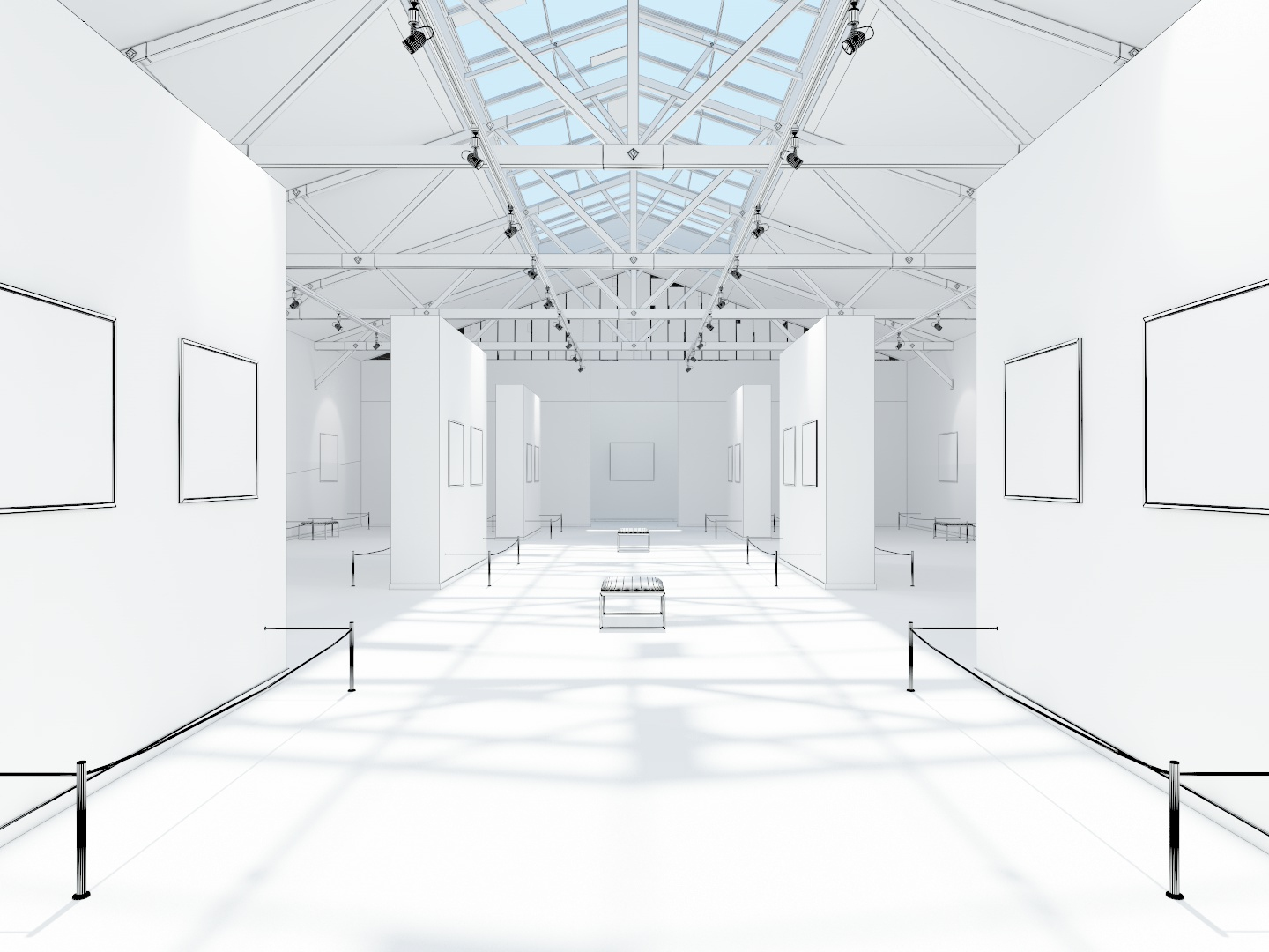 Art gallery exhibition 3D model TurboSquid 1704570