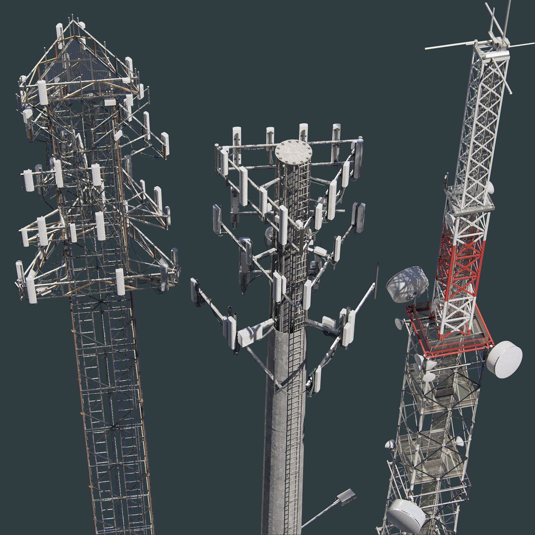 Telecommunication Towers 3D Model - TurboSquid 1386237