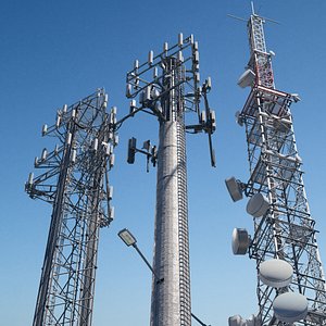telecommunication towers 3D model