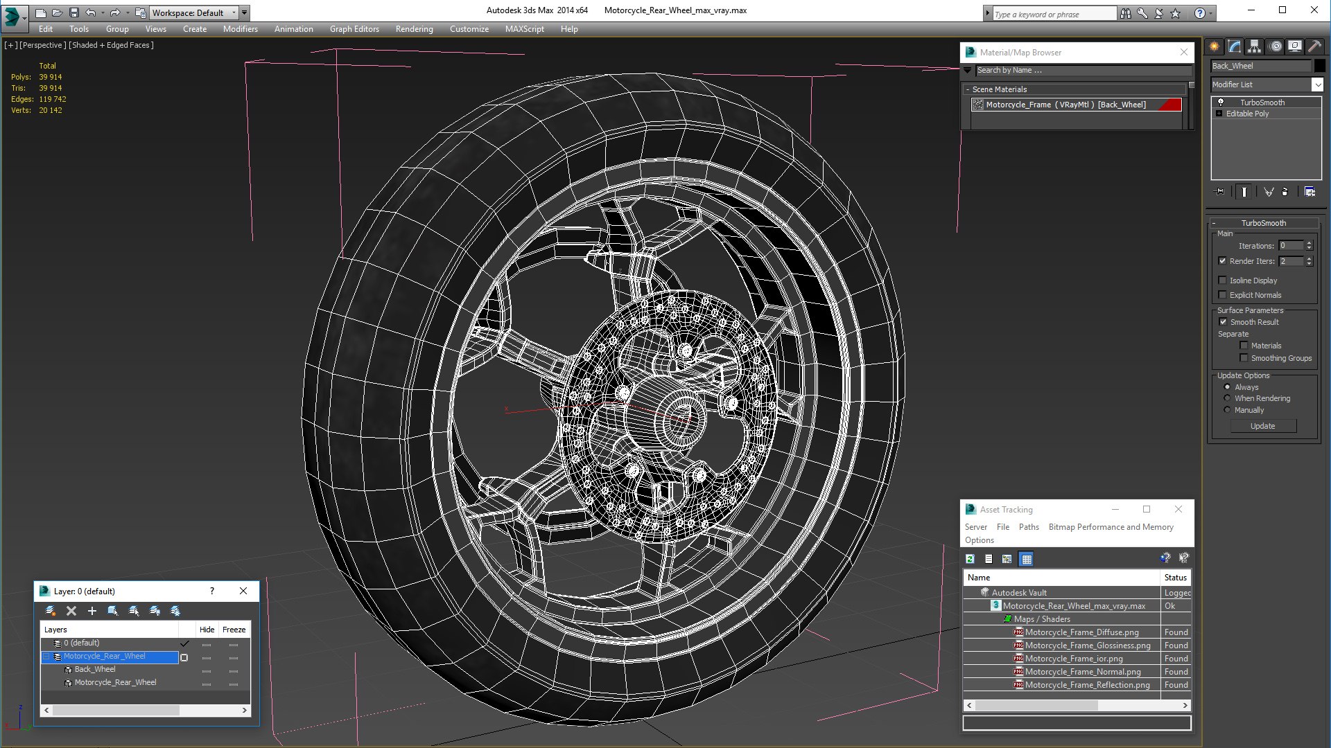 3D rear wheel motorcycle moto - TurboSquid 1706712