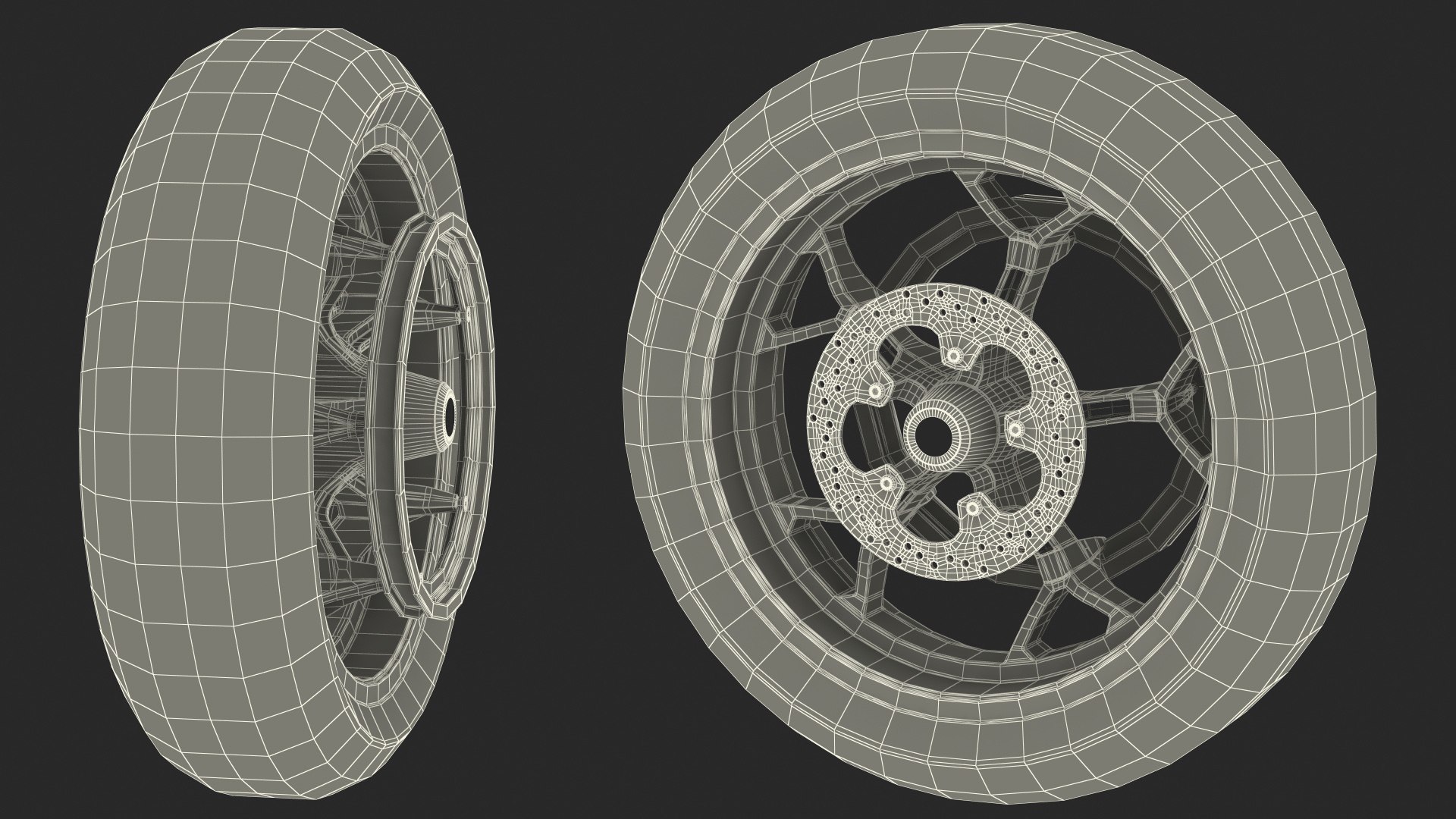 3D rear wheel motorcycle moto - TurboSquid 1706712