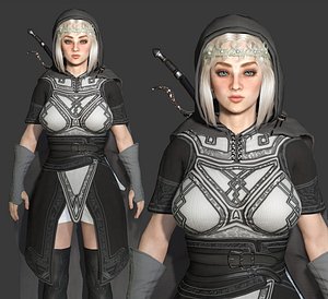 QUEEN SAHIRA - 3D CHARACTER FANTASY DARK QUEEN PRINCESS KNIGHT 3D model