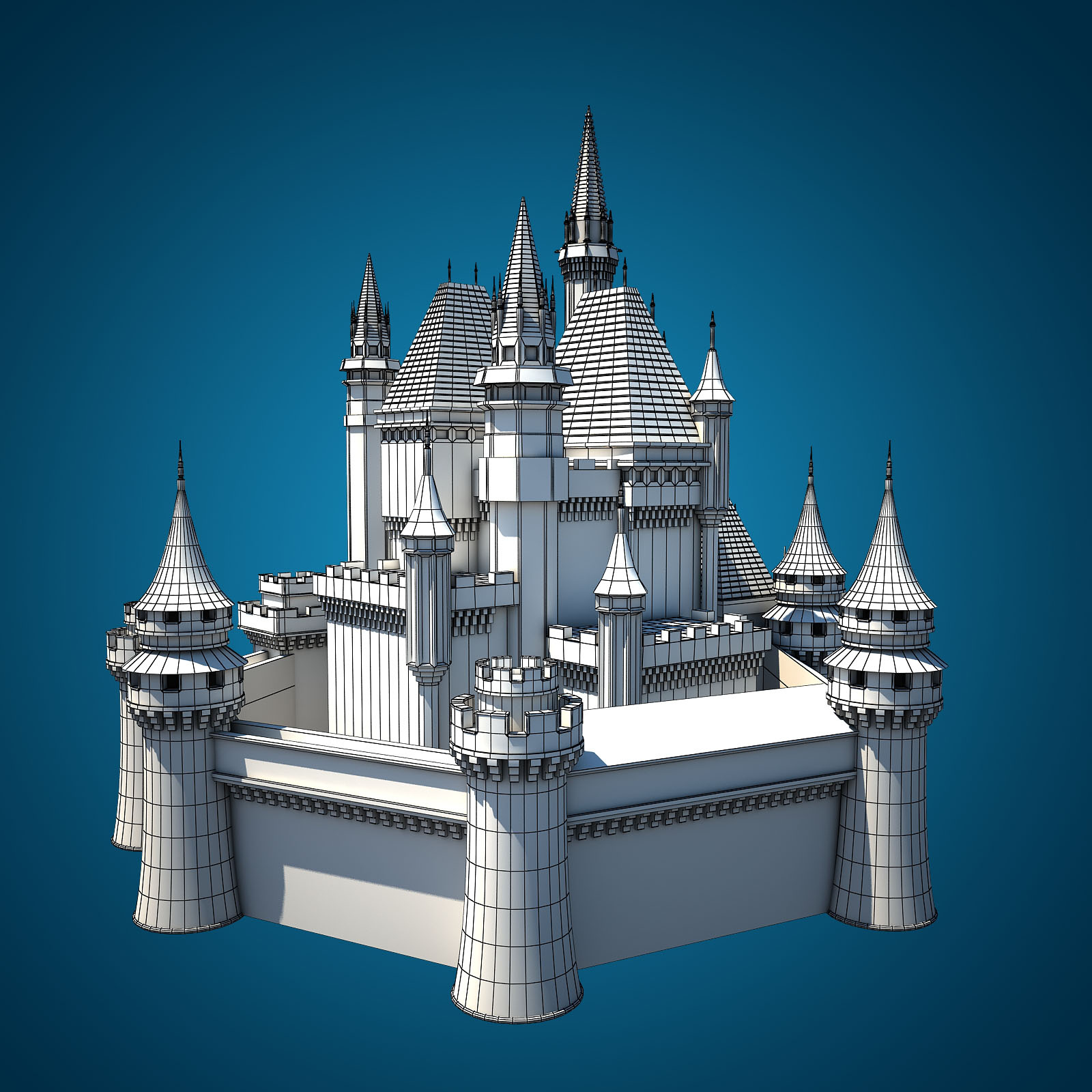 fantasy castle 3d max