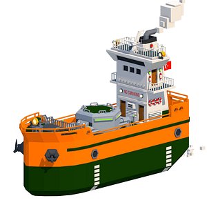 3D Cartoon TANKER SHIP model