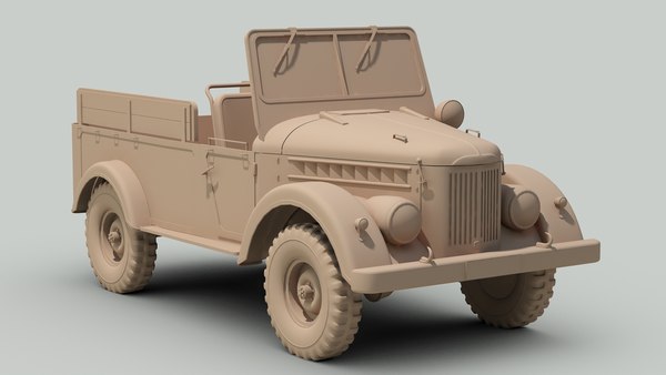 3d model of russian gaz 69 jeep