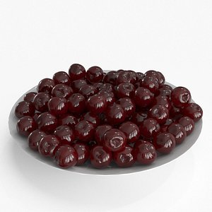 Cherry in  Plate 3D model
