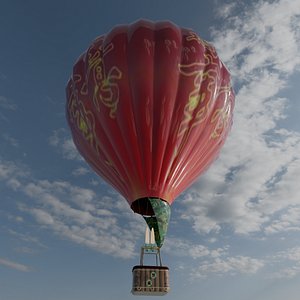 Chinese Hot Air Balloon 3D Model
