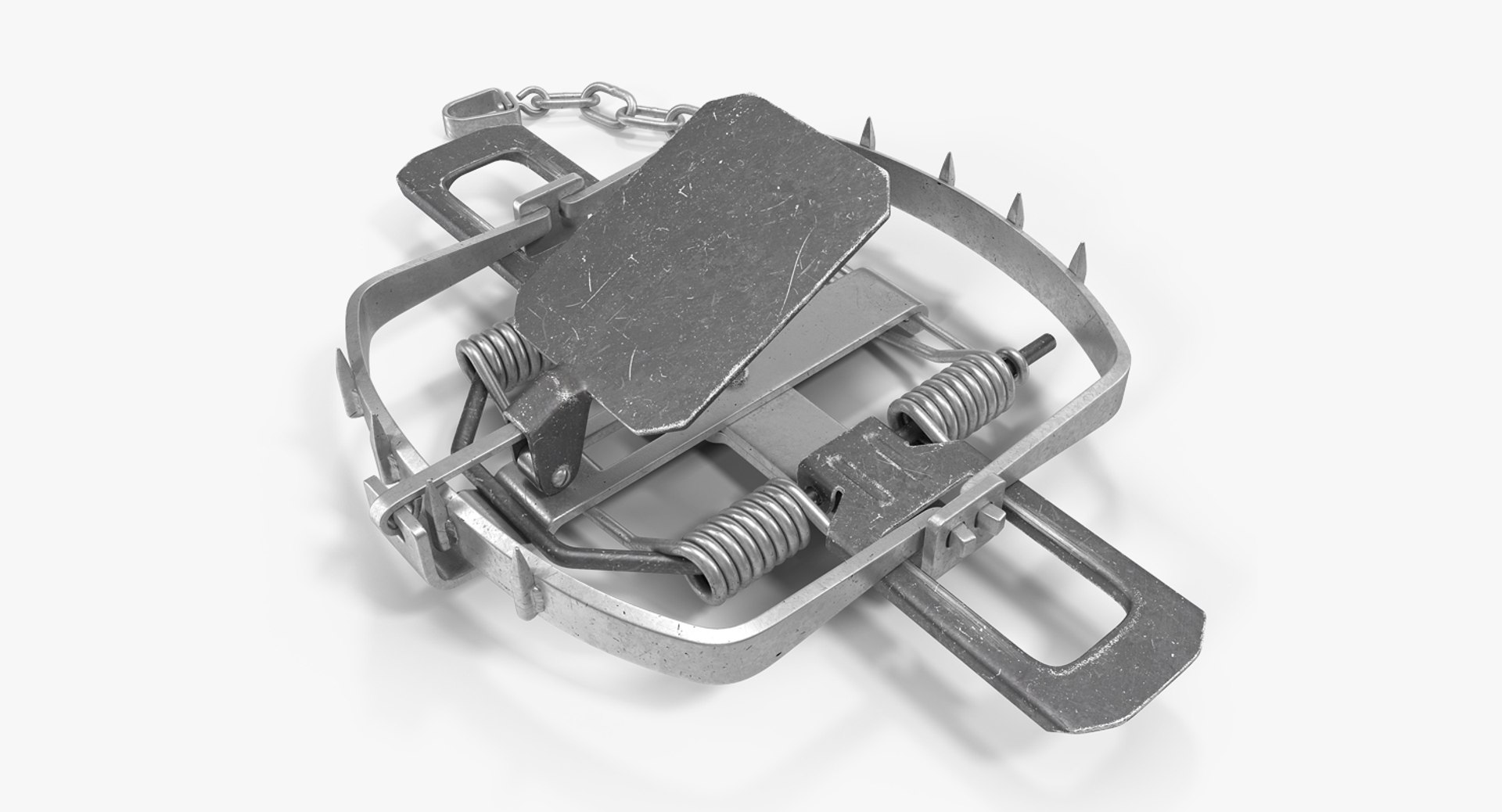 3D bear trap https://p.turbosquid.com/ts-thumb/ia/8kghSh/kFgE6Z25/beartrapvray3dmodel001/jpg/1524029949/1920x1080/fit_q87/b15aa8b4229db5d44fcbc795ded0eda1019538c4/beartrapvray3dmodel001.jpg