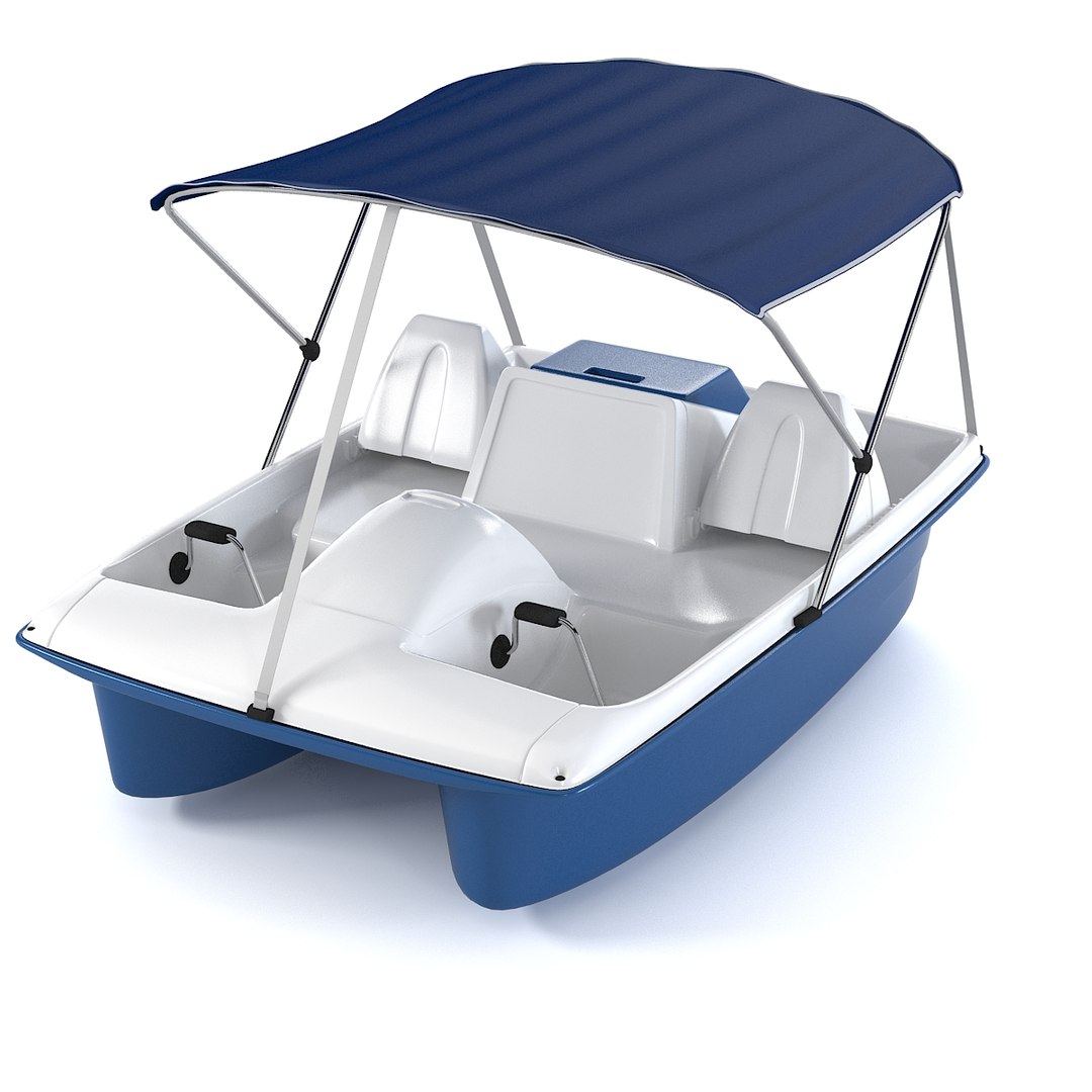 Water Wheeler Pedal Boat 3d Obj