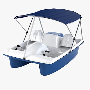 water wheeler pedal boat 3d obj