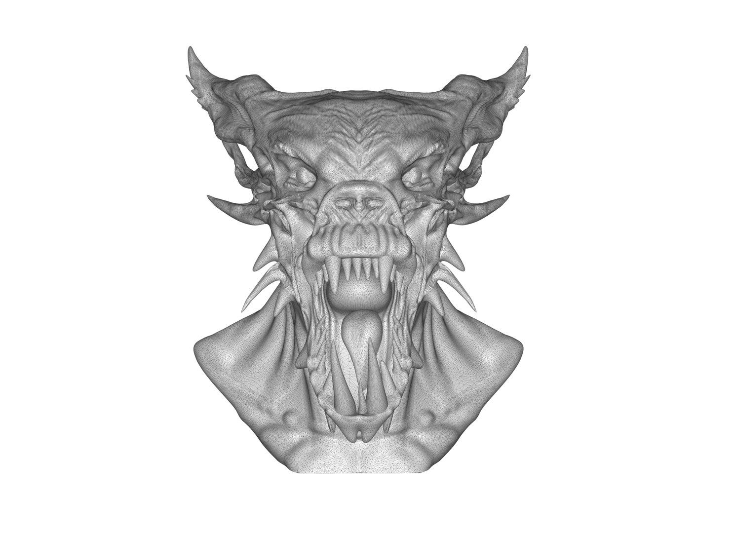 3D Demon Bust - TurboSquid 2212047