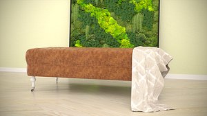 3D Sofa with a plaid model