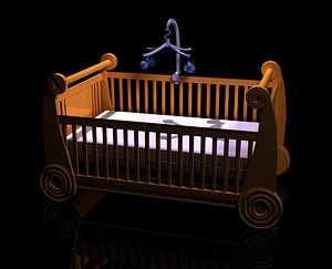 baby crib 3d model