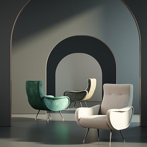 3D Furniture Armchair 003 model