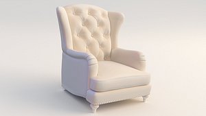 3D chesterfield chair