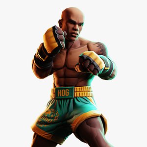 Stylized Fighter Character - HOG 3D model