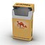 3d model opened cigarettes pack camel
