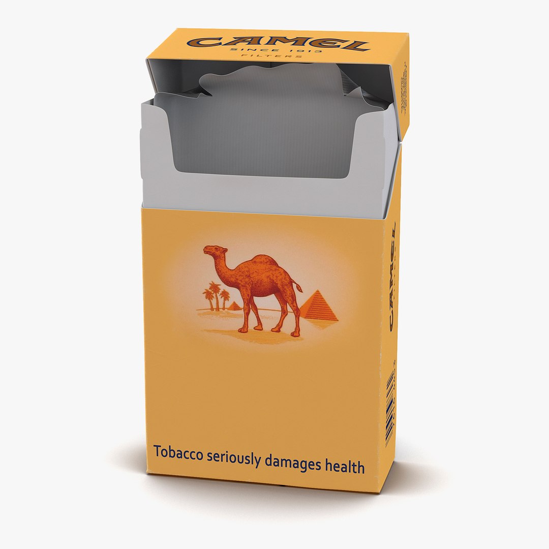Opened Cigarettes Pack Camel 2 3D Model 3D model preview