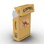 3d model opened cigarettes pack camel