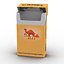 3d model opened cigarettes pack camel