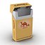 3d model opened cigarettes pack camel