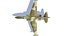 SU-25 Frogfoot Jet Fighter Aircraft Modelo 3D de baja poli